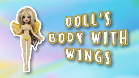 Crochet pattern Doll's body with wings